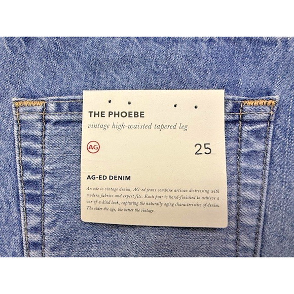AG Adriano Goldschmied The Phoebe Vintage High Waisted Tapered Leg Jeans Size 25 - Picture 9 of 16